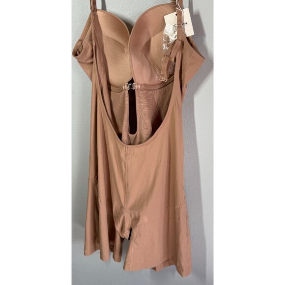 NWT Slimers Body Shaper XXL Nude Tummy Control U Plunge Backless Full Bodysuit - Picture 4 of 12